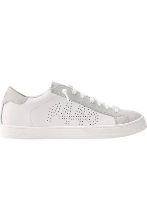 P448 Buty, Mężczyzna, Biały, 42 EU, Białe Sneakersy z Beżowymi Szczegółami