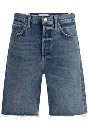 AGOLDE Szorty, Kobieta, Niebieski, W26, Denim, Nowoczesne Szorty Bermuda z surowym dołem