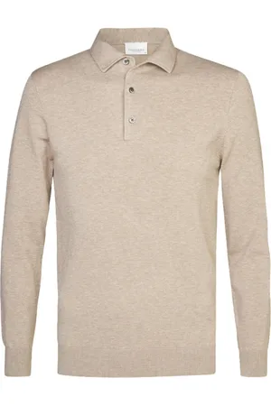 Profuomo Koszulki, Mężczyzna, Beżowy, M, Polo One-Piece Sweater