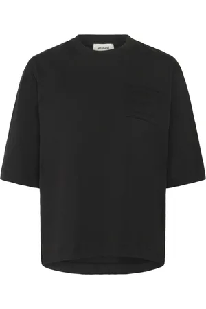 Soaked in Luxury Koszulki, Kobieta, Czarny, L, Bawełna, Czarny Logo Tee Top
