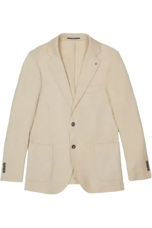 At.p.Co Kurtki, Mężczyzna, Beżowy, 2XL, Beżowy lniany Casual Blazer Model