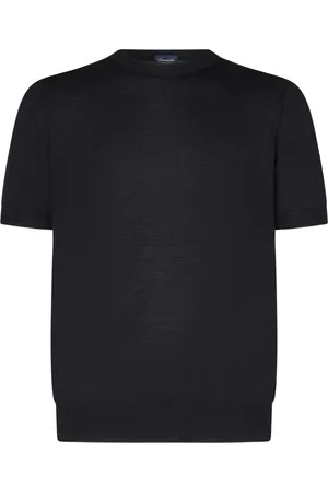 DRUMOHR Koszulki, Mężczyzna, Czarny, L, Kaszmir, Czarny T-shirty i Pola z Kaszmiru