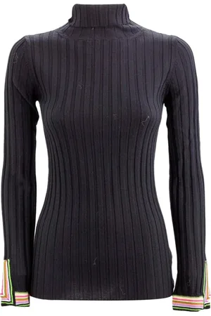 Etro Swetry, Kobieta, Czarny, S, Len, Turtlenecks