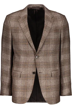Ermenegildo Zegna Kurtki, Mężczyzna, brązowy, 2XL, Klasyczna Marynarka z Kołnierzem