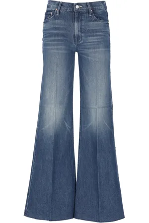 Mother Jeansy, Kobieta, Niebieski, W27, Niebieskie Jeansyy Wide Leg dla Kobiet