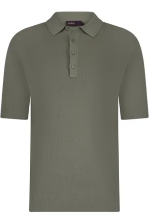Aeden Koszulki, Mężczyzna, Zielony, S, Sweter Polo w Vetiver