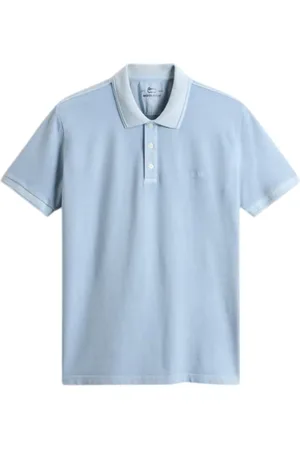 Woolrich Koszulki, Mężczyzna, Niebieski, L, Lekki niebieski polo z bawełny elastycznej