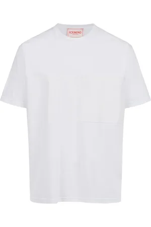 Iceberg Koszulki, Mężczyzna, Biały, 2XL, Biała koszulka z okrągłym dekoltem i tonalnym detalem