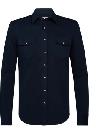 Profuomo Koszule, Mężczyzna, Niebieski, M, Granatowe Overshirt