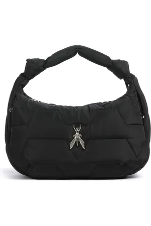 Patrizia Pepe Torebki, Kobieta, Czarny, ONE SIZE, Nylon, Pikowana torba na ramię z zamkiem