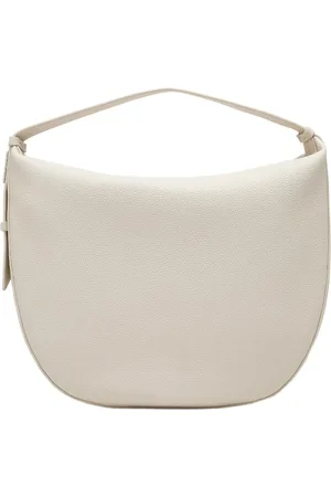 Armani Exchange Torebki, Kobieta, Beżowy, ONE SIZE, Beżowa torba Hobo z uchwytem z logo