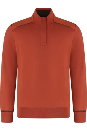 Paul & Shark Swetry, Mężczyzna, Pomarańczowy, XL, Sweter z golfem z czystej wełny