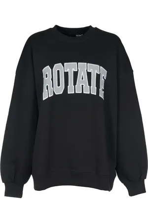ROTATE Bluzy, Kobieta, Czarny, S, Czarny Sweter z Ocieplonym Kołnierzem