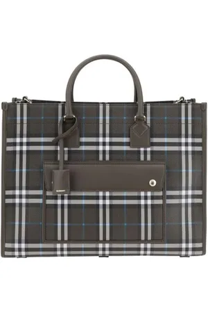 Burberry Torebki, Kobieta, brązowy, ONE SIZE, Średnia torba Tote z wzorem Archivio Check