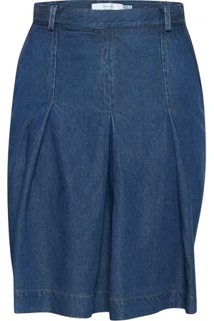 INWEAR Spódnice, Kobieta, Niebieski, XL, Jeansyowa Spódnica Ciemnoniebieska