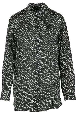 Pinko Bluzki, Kobieta, Czarny, 2XS, Koszula z Wiskozy w Modnym Stylu