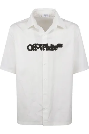 OFF-WHITE Koszule, Mężczyzna, Biały, S, Strzała Spray Koszule i Pola