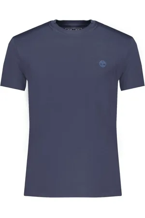 Timberland Koszulki, Mężczyzna, Niebieski, L, Niebieski Baweniany T-shirt Mski Casual