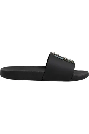 Dolce & Gabbana Buty, Mężczyzna, Czarny, 42 EU, Czarne skórzane klompy z ćwiekami