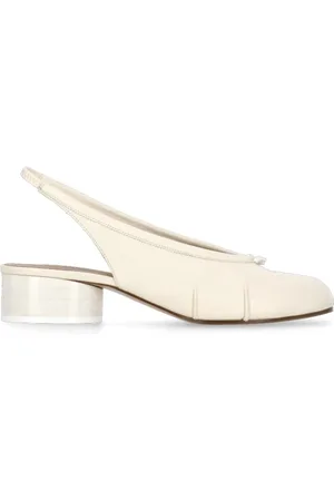 Maison Margiela Buty, Kobieta, Biały, 36 EU, Biały Slingback z Palcem Tabi