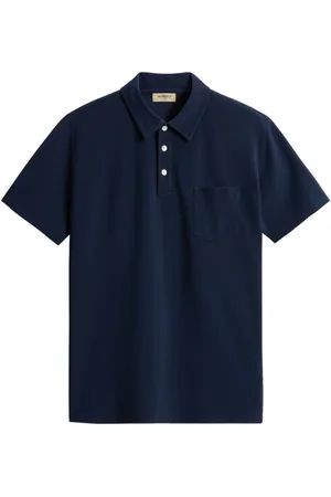 Woolrich Koszulki, Mężczyzna, Niebieski, L, Niebieska Koszulka Polo z Kieszenią na Piersi