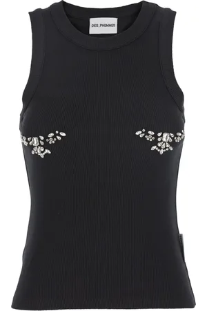 Des Phemmes Koszulki, Kobieta, Czarny, XS, Klasyczny Tank Top w Czarnym