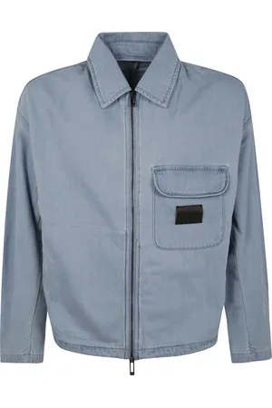 Emporio Armani Kurtki, Mężczyzna, Niebieski, M, Stylowa Kurtka Blouson