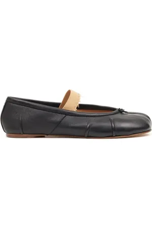 Maison Margiela Buty, Kobieta, Czarny, 37 1/2 EU, Baleriny z elastycznym paskiem
