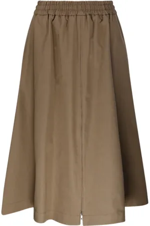 Golden Goose Spódnice, Kobieta, brązowy, XS, Khaki Beige Spódnica Ołówkowa Morena
