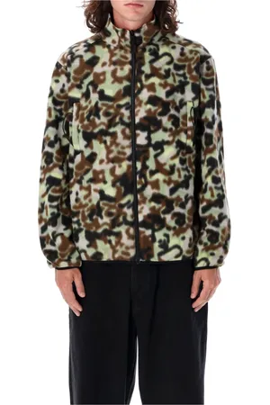 Pop Trading Company Kurtki, Mężczyzna, Wielobarwność, L, Nylon, Odwrotna Kurtka z Puchu w Camo Aw 24