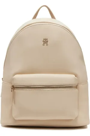 Tommy Hilfiger Torebki, Kobieta, Beżowy, ONE SIZE, Plecak Logo Tape