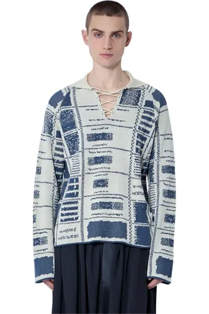 Vivienne Westwood Swetry, Mężczyzna, Wielobarwność, XL, Sweter Polo z Dzianiny z Wiązaniem