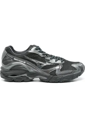 Mizuno Buty, Mężczyzna, Szary, 41 EU, Czarny Sneaker z Wiązaniem i Odpinaną Wkładką