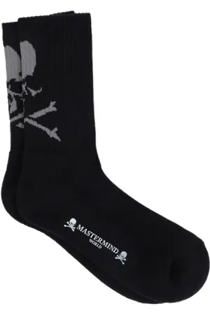 MASTERMIND Bielizna, Mężczyzna, Czarny, L, Nylon, Czarne Skarpety Crew