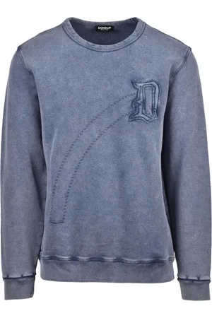 Dondup Bluzy, Mężczyzna, Niebieski, 2XL, Bawełniany Sweter - Model: Felpa