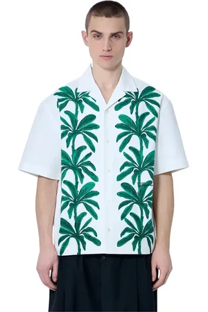 Jacquemus Koszule, Mężczyzna, Biały, M, Tropikalna Koszula z Bawełny Poplin