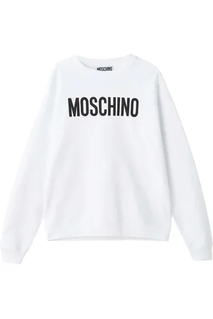 Moschino Bluzy, Mężczyzna, Biały, S, Biała Bluza Essential Design Długi Rękaw
