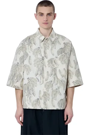 Jacquemus Koszule, Mężczyzna, Beżowy, L, Koszula Aloe z Bawełny Poplin