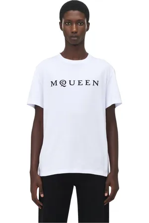 Alexander McQueen Koszulki, Mężczyzna, Biały, L, Biały Czarny T-Shirt Qtadd