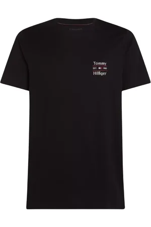 Tommy Hilfiger Koszulki, Mężczyzna, Czarny, S, Czarna Stack Tee Koszulka