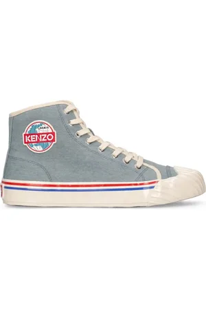 Kenzo Buty, Kobieta, Niebieski, 39 EU, Wysokie Logo Sneakers