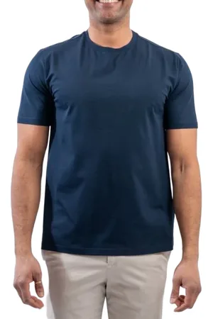 HERNO Koszulki, Mężczyzna, Niebieski, S, Niebieskie T-shirty i Polosy Crew Neck