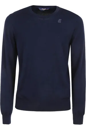 K-Way Swetry, Mężczyzna, Niebieski, L, Round-neck Knitwear