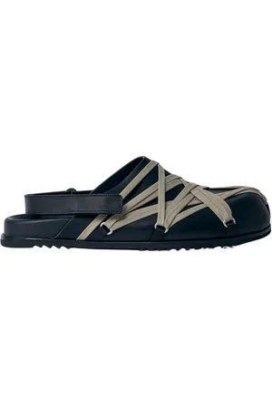 Rick Owens Buty, Mężczyzna, Czarny, 40 EU, Mokasyny z Koronkowym Detailem