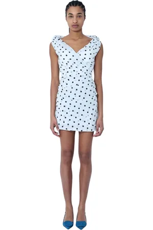 Jacquemus Sukienki, Kobieta, Biały, 2XS, Sukienka Rita w Kropki z Bawełny
