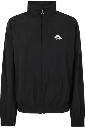 Marine Serre Kurtki, Kobieta, Czarny, L, Nylon, Nylon Track Jacket