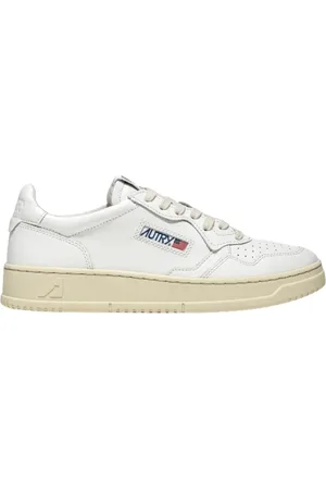 Autry Buty, Mężczyzna, Biały, 39 EU, Skóra, Białe Skórzane Sneakersy Medalist