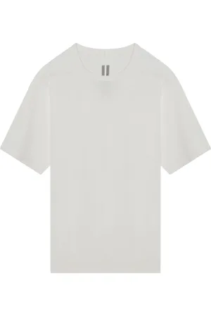 Rick Owens Koszulki, Mężczyzna, Biały, L, T-shirt z krótkim rękawem i okrągłym dekoltem