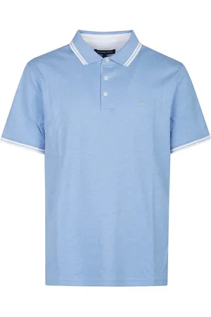 Michael Kors Koszulki, Mężczyzna, Niebieski, XL, Zielony Polo z krótkim rękawem