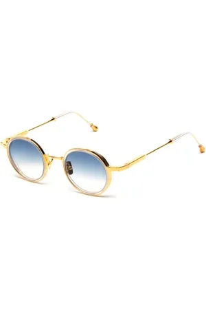 John Dalia Akcesoria, unisex, Żółty, ONE SIZE, Len, Odkryj Stylowe Okulary Przeciwsłoneczne - Daniel